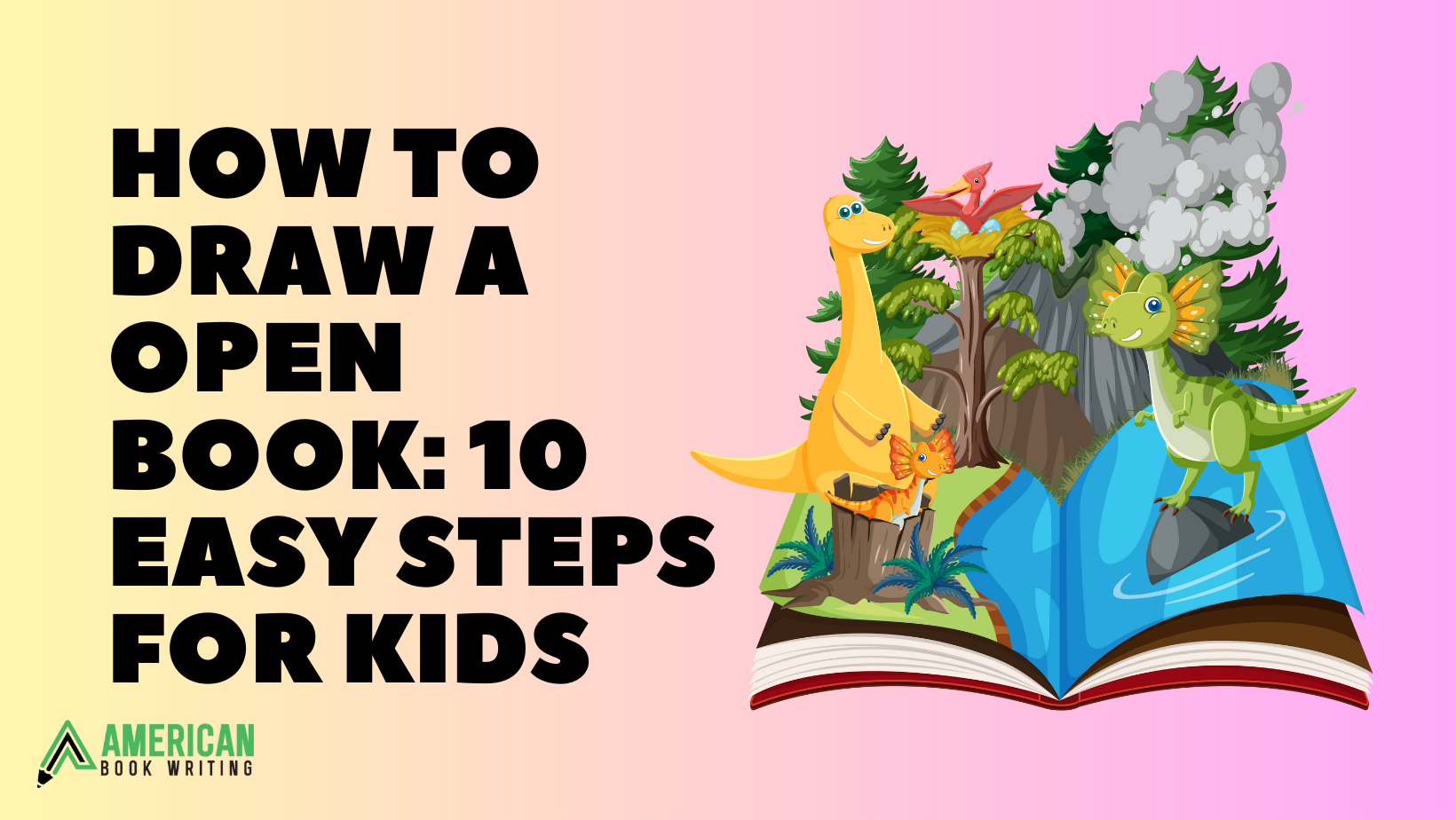 How to draw a Open Book Step by Step